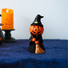 Décorations d'Halloween Fnyoxu, ornement en résine citrouille pour Halloween, décorations de fête pour la maison et le bureau, poupée
