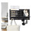 Wall-mounted key holder with shelf and large hooks brown 2