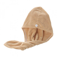 SDJMa Hair Drying Towel with Button, Coral Velvet Thick Soft Absorbent Fast Drying Turban for Women Girls, compatible with all hair types