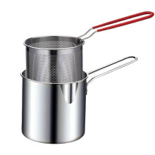 Stainless Steel Deep Fryer with Removable Basket HeatResistant Handle for Chicken Cooking