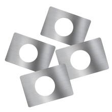 4pcs Stainless Steel Door Hole Cover Plate Kit,  Damaged Lock Areas, Reinforce and Easy Install