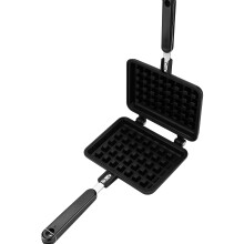 Mini Gas Stove Waffle Maker Nonstick Aluminum Pan with Cool Handle for Breakfast Cooking