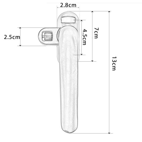 Window Handle Replacement Black Left Hand Casement Lock Handle with Secure Durable Aluminum Design 2