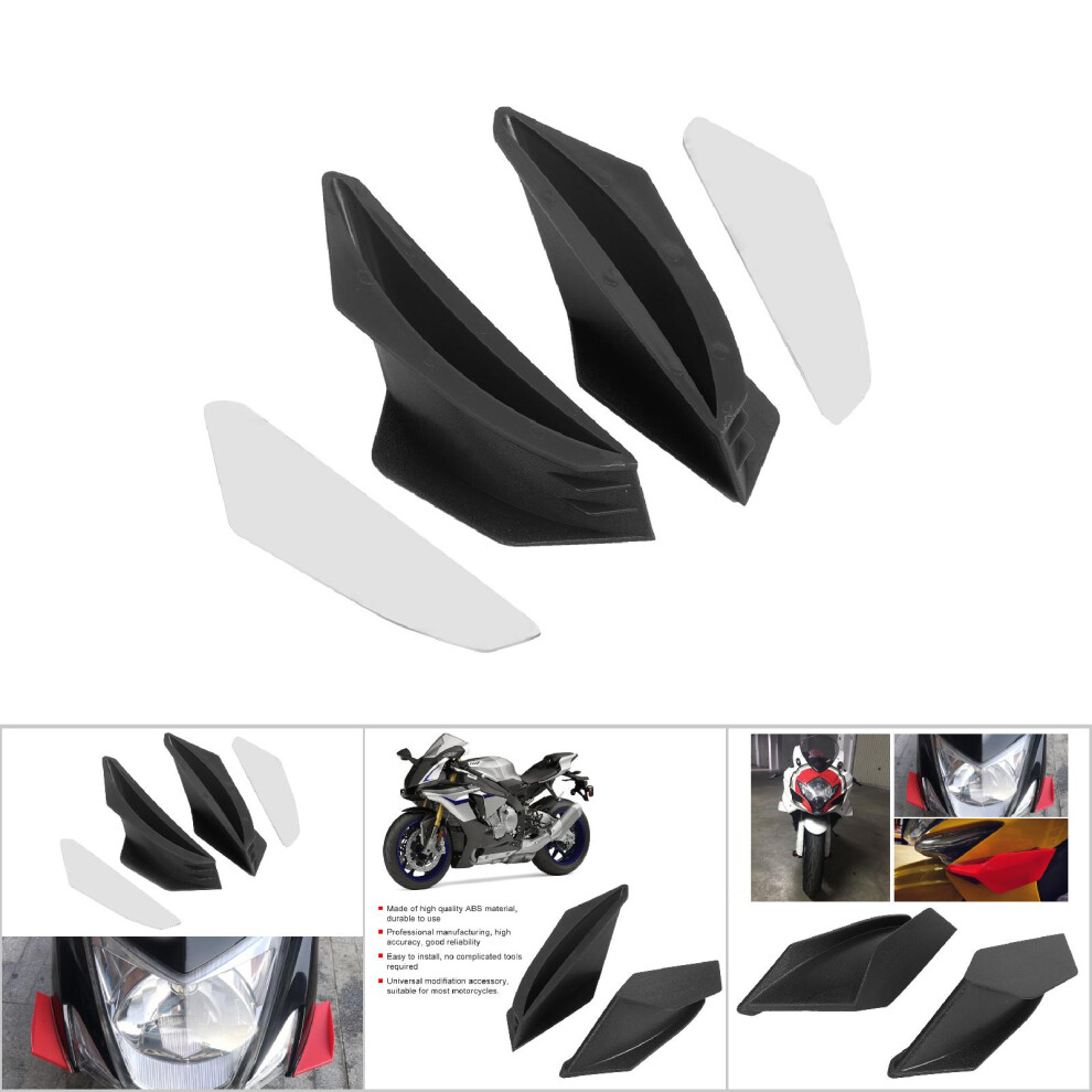 Universal Motorcycle Winglets Spoiler In - Aerodynamic Design Black 8771382729743