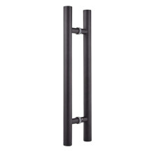 Stainless Steel Black Glass Door Handle 800x500mm Modern Barn Style CorrosionResistant Pull