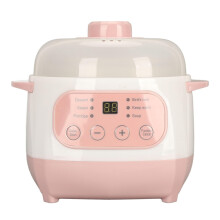 1L Ceramic Electric Stew Pot with Anti Dry Burn, Mini Cooker for Soup Rice Porridge, 110V