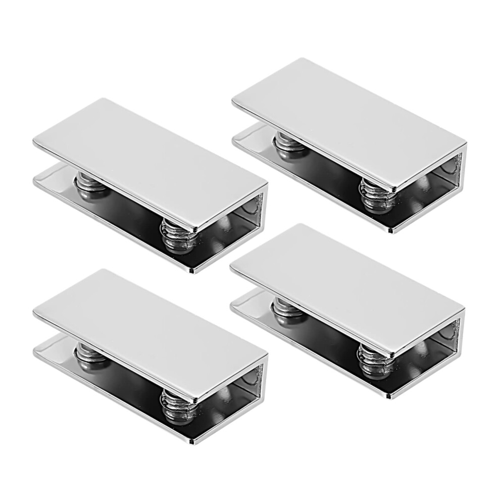 Adjustable Zinc Alloy Glass Shelf Brackets Set, Waterproof Clamps For Bathroom And Cabinet 9113335069817