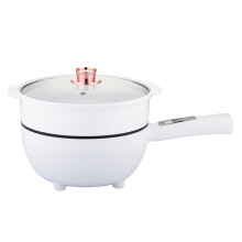 Electric Hot Pot 6.6L Glass Body with Steamer Fryer Functions, Dual Heat Settings, NonStick Pot