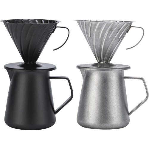 600ml Stainless Steel Pour Over Coffee Maker with Precise Flow Control for Home Brewing 2