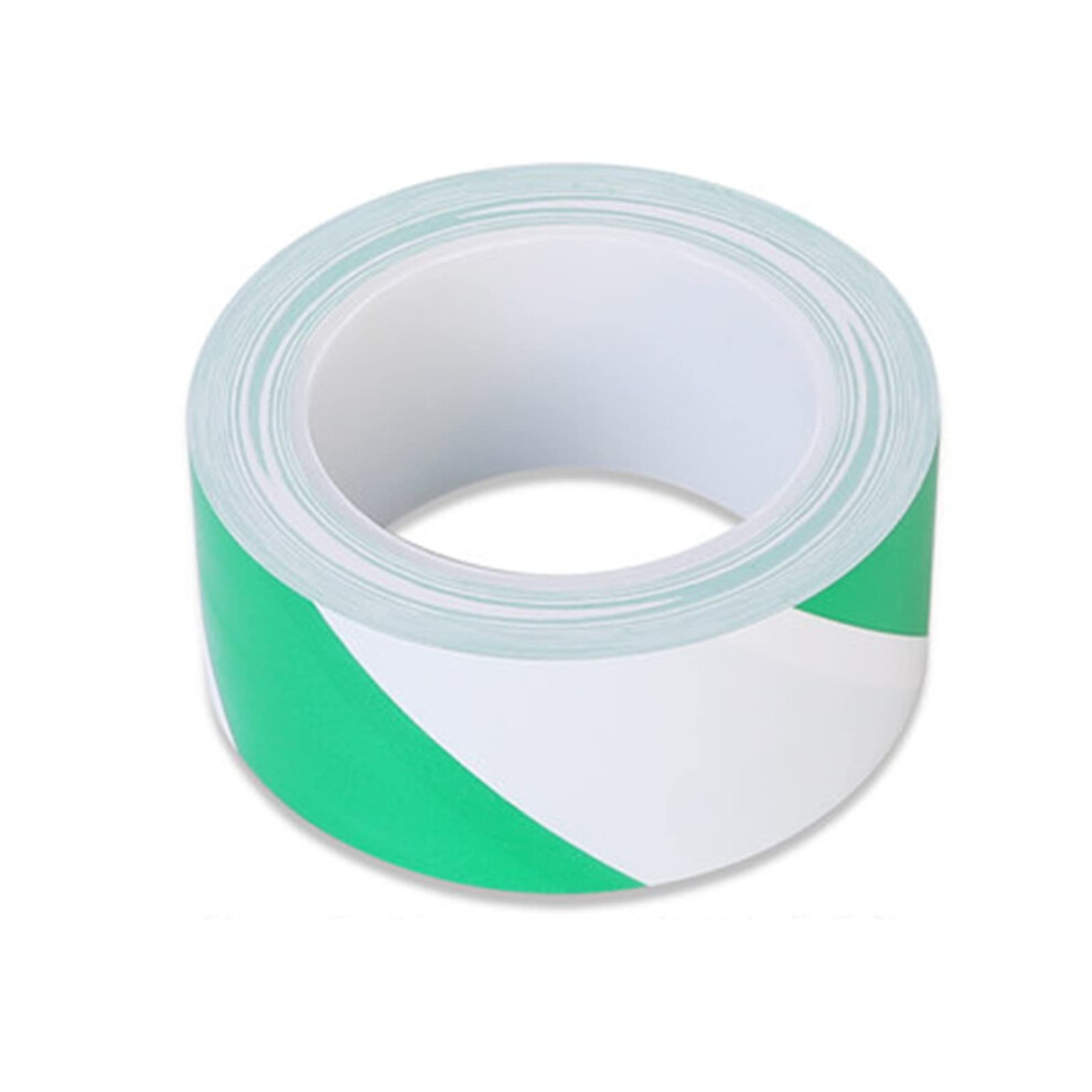 Green And White Hazard Tape 48Mm X 33M Visibility Pvc Safety Marking For Warehouses 9164114684097