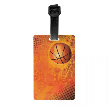Basketball Luggage Tag for Suitcases Fashion Dots Round Physical culture Baggage Tags Privacy Cover ID Label