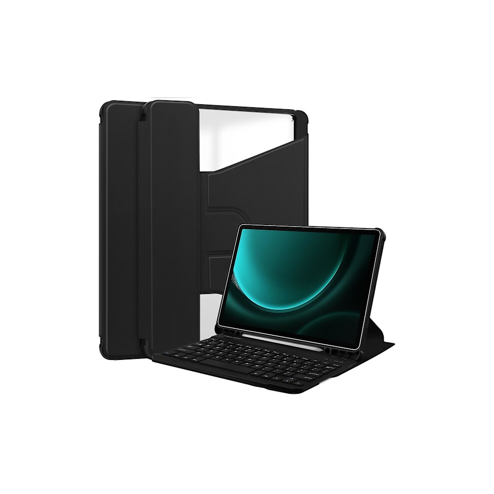 Compatible With Samsung Galaxy Tab S9 Fe Plus Case, With Bluetooth Keyboard And Rotating Stand_xx Black 9110895283059