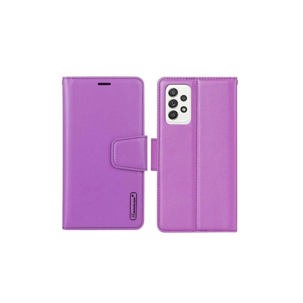 Compatible With Samsung Galaxy A52 - Stylish Hanman Wallet Case Purple 9110895283257