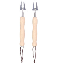 Marshmallow Roasters Stainless Steel Corn Holders 2 Pcs Barbecue Fork Camping Outdoor Food Supply