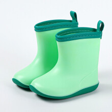 BGZLEU Toddler Rain Boots with Handles, Waterproof Rubber Mud Boots for Kids, Lightweight & Cute Design, Green, Size 26