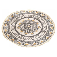 Pyöreät boheemit kylpyhuoneen matot, halkaisija 90 cm, vintage-mandala-samettiset koristematot, pehmeät, liukumattomat pyöreät matto-matot