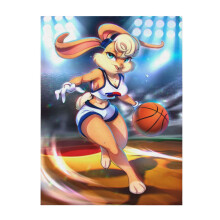 Couverture douce et confortable Lola Bunny en peluche légère et chaude, idéale pour canapé, lit ou fauteuil, 152 x 127 cm (60 x 50 pouces).