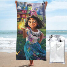 Serviette de bain Encanto, serviette de plage extra-large en microfibre à séchage rapide et anti-sable pour adultes et enfants, 80 x 160 cm –