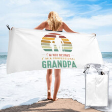 Je ne suis pas à la retraite, je suis un grand-père professionnel. Serviette de plage en microfibre, serviette de bain douce, couverture de plage