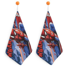 Spider-Man Handdukar för Badrum, Bomull Ansiktsdukar Mjuka Absorberande För Spabad Gym Kök, Handduksset Dekorativa Rutiga 2PCS