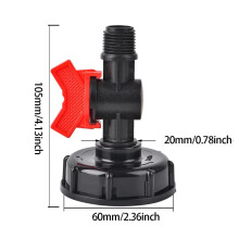 Adaptateur de robinet de réservoir Mosiee à filetage grossier S60X6IBC, accessoires de robinetterie à connexion rapide