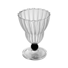 Ensemble de verres à vin vintage, verres à motif ondulé, gobelets à rayures verticales en relief, parfaits pour le vin, l'eau, les fêtes, les