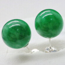 10mm Bead Cocktail Silver Plated Ear Stud Earrings Womens Elegant Jewelry Gift