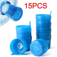 15 bouchons anti-éclaboussures de rechange réutilisables pour bouteilles d'eau de 55 mm (3,5 gallons)