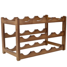 FUYGRCJ 2PCS 3-Layer Wooden Wine Rack, Sturdy Countertop Wine Bottle Holder, Wobble-Free Storage Shelf for Kitchen or Pantry