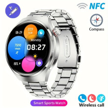 Neue Herren-Smartwatch 4PRO (2024) mit 1,53-Zoll-360 x 360 AMOLED-Display, kabelloser Anruffunktion und Multisport-Modus