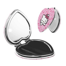 Hello Kitty zakspiegel, draagbare vergrotende compacte reis make-upspiegel, dubbelzijdige handspiegel