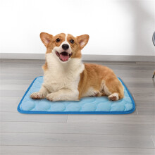 Quinlirra Dog Self Cooling Mat, Washable Pet Summer Pad Blanket, Ice Silk Sleep Mat Compatible with Large Dogs & Cats, Non-Toxic Breathable Bed, No