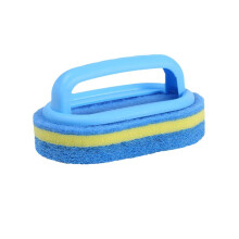Brosse de nettoyage de piscine en mousse épaisse à 3 couches avec poignée W0Z1