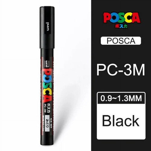 1 τεμάχιο μαρκαδόρος Posca PC-3M24 Χρώματα, Λεπτή μύτη 0,9-1,3mm, Ζωγραφική, Γκράφιτι, Ανιμέ,