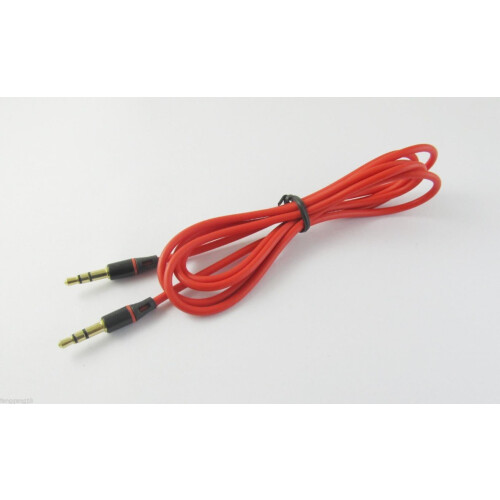 FOR1pc κόκκινο 3,5 χιλ. αρσενικό σε αρσενικό καλώδιο επέκτασης ακουστικών