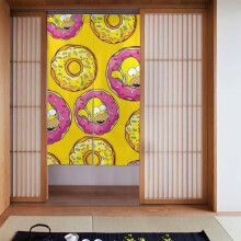 THE Simpsons Patchwork Διαφανής Ημι-Συσκότιση Κουρτίνας Πόρτας 34x56in, Διακοσμητικές