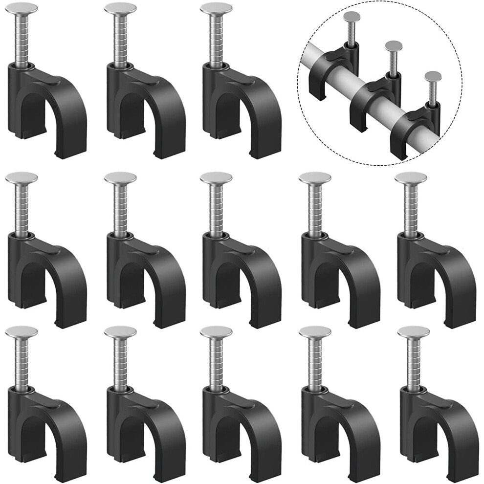 Cable Clips Nail In Cable Clips 100 Pcs 10Mm Cable Wire Clips Cable Tacks Coax Cable Clips Speaker Wire Clips Cable Black 9425574885043