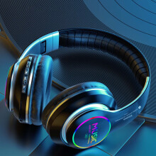 Écouteurs Bluetooth 5.0 Jacenvly2024 avec caisson de basses, casque supra-auriculaire pliable, réduction du bruit, micro intégré, appels sans