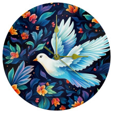 Doves Circular Acrylic Wall Clock - Sleek and Stylish Timepiece for Modern Decor - 200 Characters