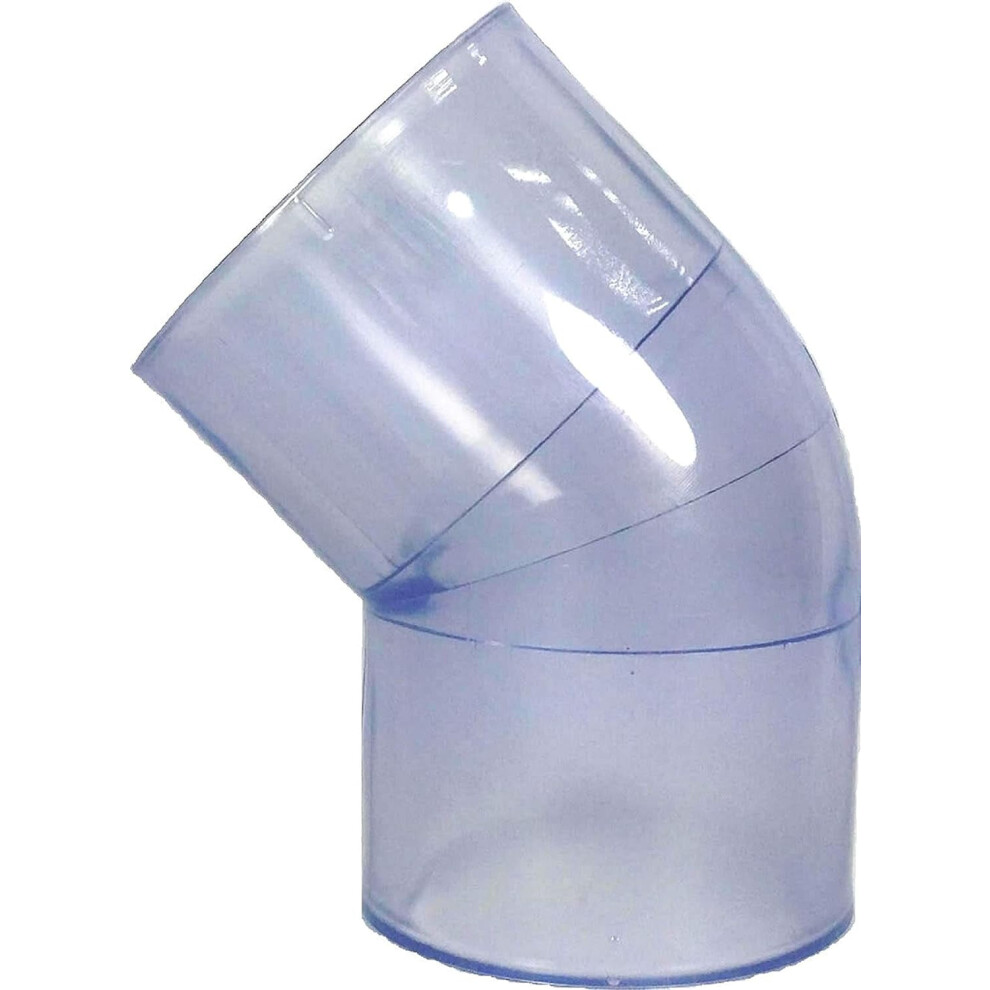 Clear Pvc Pipe Fitting (Bluish Tint): 45 Degree Elbow,Schedule 40/80,2 1/2 Inch Pvc Pipe Socket 9083649065785