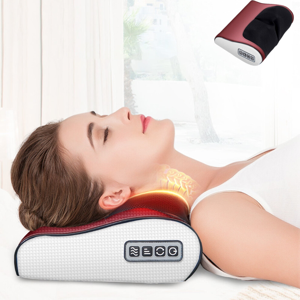 Kiplyki Back Massager, Shiatsu Neck & Shoulder Massager with Heat, Electric Deep Tissue Kneading for Pain Relief, Compatible with Car/Home Use