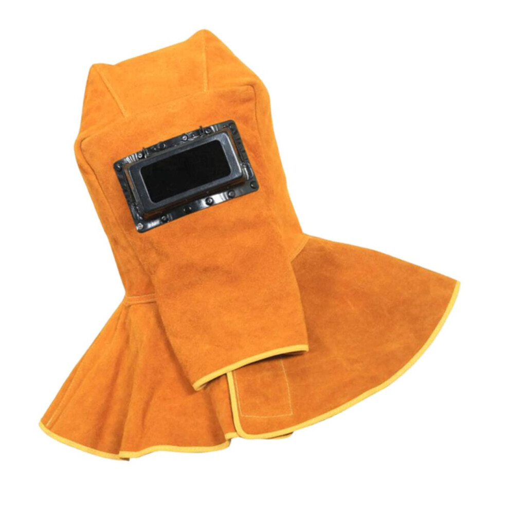 Flame Resistant Cowhide Leather Welding Cap With Neck Protection For Smelting And Boiler Work 9113335071179