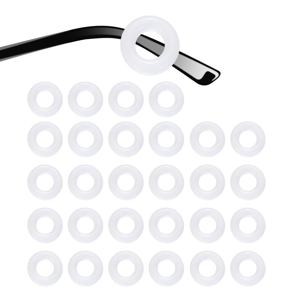White 14 Pairs Silicone Eyeglass Ear Grips Antislip Temple Tips For Glasses Sunglasses Sports