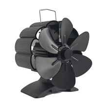 Heat Powered Wood Stove Fan 6 Blade Quiet Design for Fireplace Heat Circulation and Energy Saving