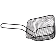 Deep Fryer Basket Stainless Steel Mesh for Quick Oil Drainage with HeatResistant Handle 13.8x10.5x11.5 cm Black