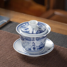 Chinese Porcelain Gaiwan Tea Cup Set 180ml Jingdezhen HeatResistant Kung Fu Tea Set