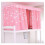 Bunk Bed Curtains Set with Privacy Protection and Light Blocking, Fits Dorm Loft Bottom Bunk, Pink 1