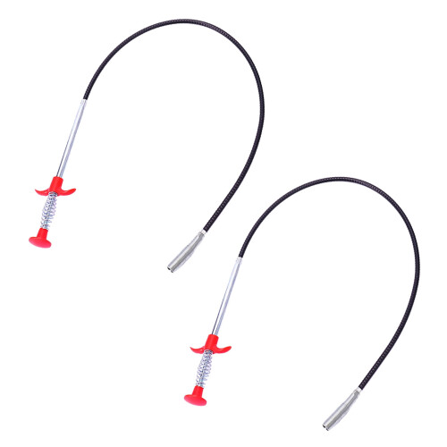 2Pcs Sewer Pipe Dredger Drain Clog Removal Tool 4 Claws Design Extra-Long Flexible Bendable Sewer Dredging Device Cleaning Tool-90 cm,2pcs