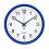 Silent wall clock without ticking sound, large number, round clock blue 1