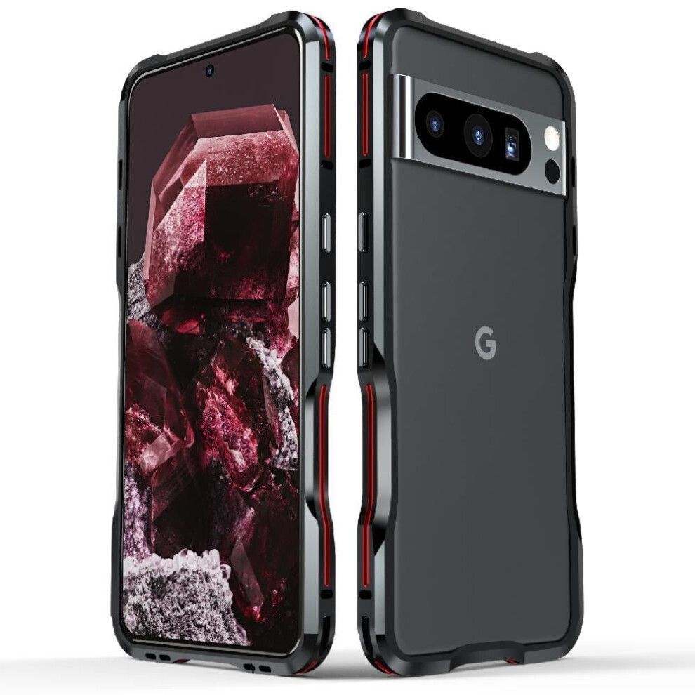 Case For Google Pixel 8 Heavy Duty Hybrid Metal Bumper Military Grade Drop Protection Cover Built-In Silicone Shockproof Dustproof Kumwum Armor Phone 9110895289914